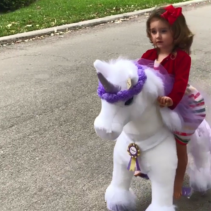 High end ride-on unicorn for girl