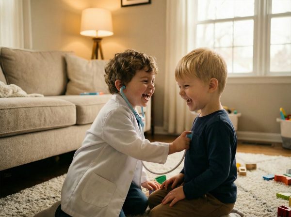 kids playing doctor pretend play