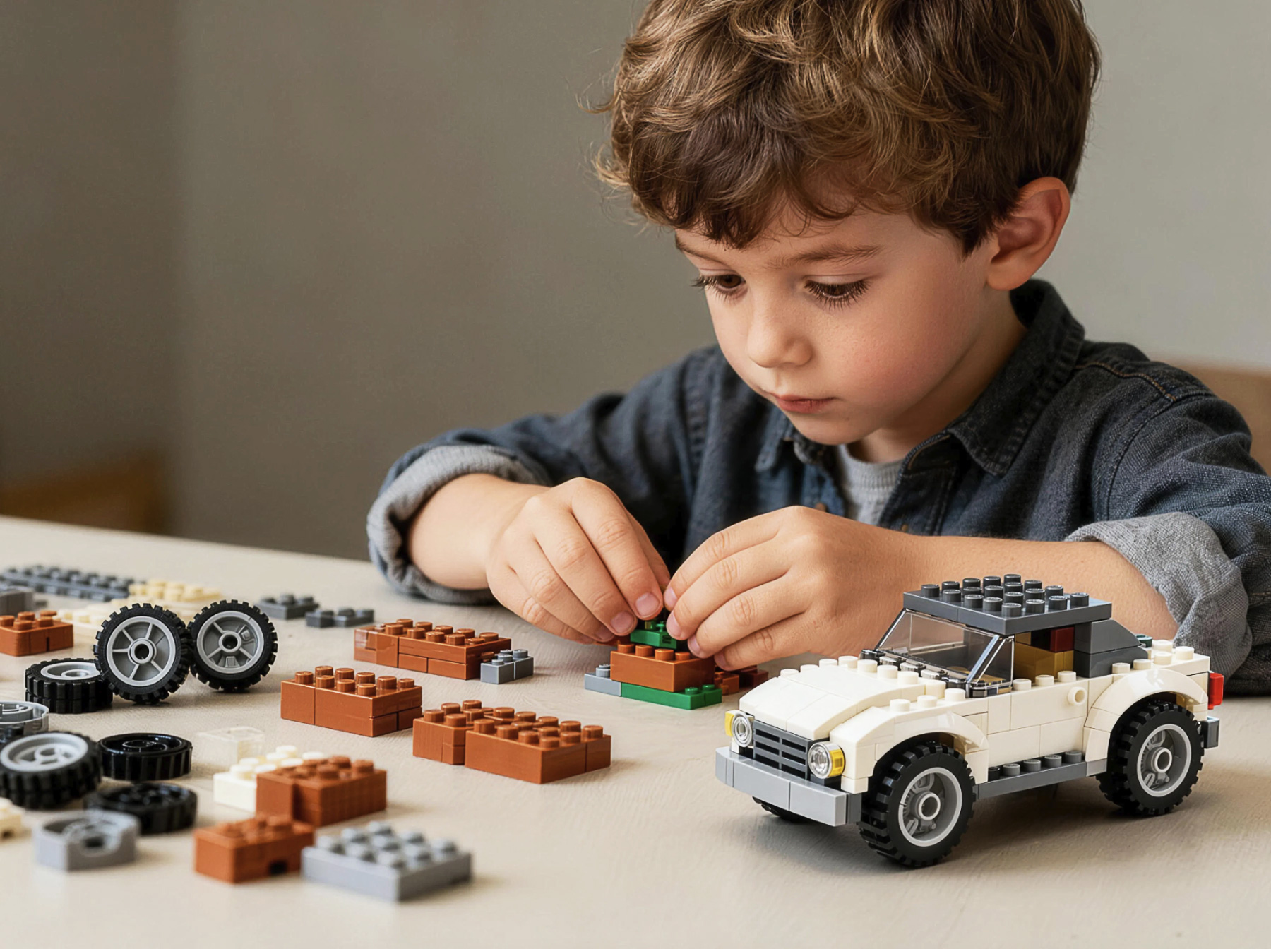child building blocks toy vehicle