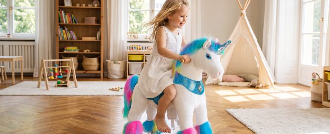 playroom with a clear stretch of open floor for riding