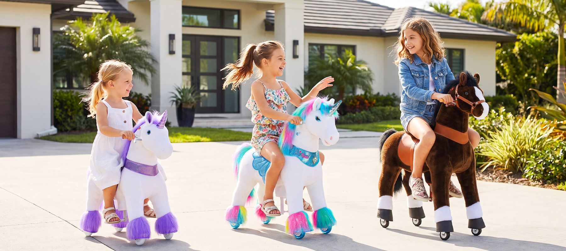 granddaughter-gift-by-age-sizes size 3, size 4 and size 5 horses with their age ranges