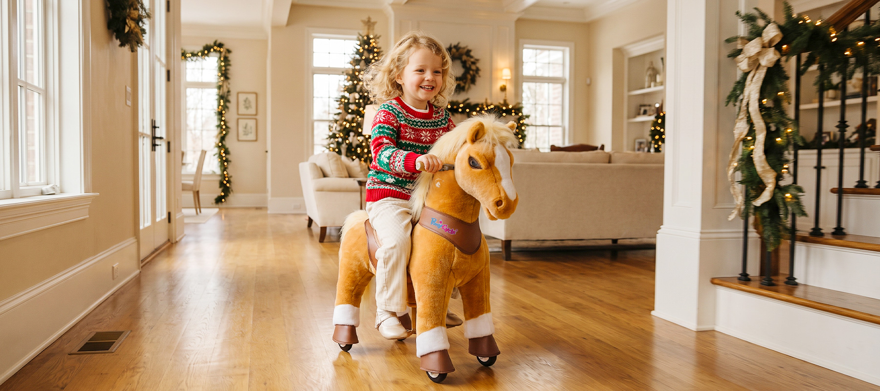 open-floor-space-for-ride-on-horse clear stretch of open floor where the horse can keep moving